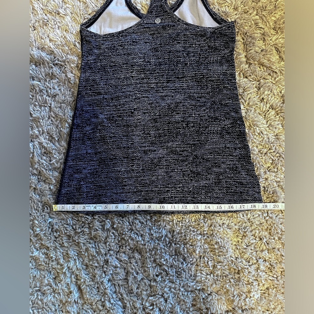 Lululemon Racerback Athletic Tank Top Black and White Size 6 - Picture 7 of 8